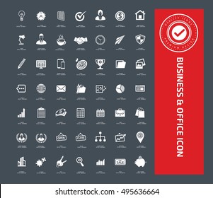 Business and office icon set,vector