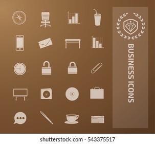 Business and office icon set,vector