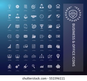 
Business and office icon set,vector