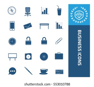 
Business and office icon set,vector
