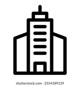 Business office icon with simple and line style