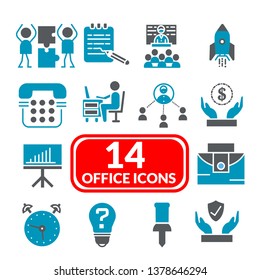business office icon- vector symbol business office icon set.