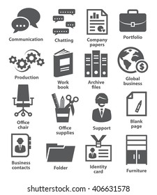 Business office icons