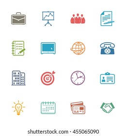 Business and Office Icons -  Colored Series
