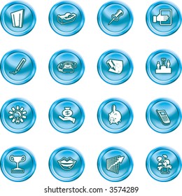 Business and office icons. A series set of office and business icons