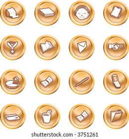 Business and office icons. A series set of office and business icons