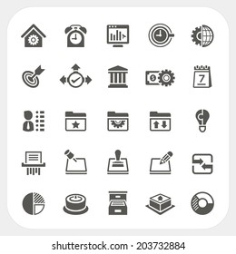 Business and office icons set