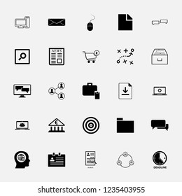 Business and office icons set. Icons for business, management, finance, strategy, marketing.