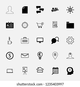 Business and office icons set. Icons for business, management, finance, strategy, marketing.