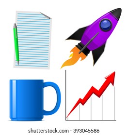 Business and office icons set. Office Icons Professional vector set for your website.