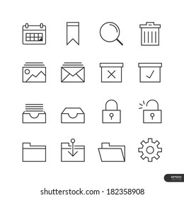 Business & Office Icons set - Vector illustration
