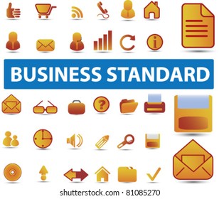 business & office icons, signs, vector illustrations