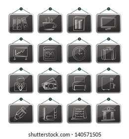 Business and office icons - vector icon set