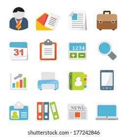 Business and office icons - vector icon set