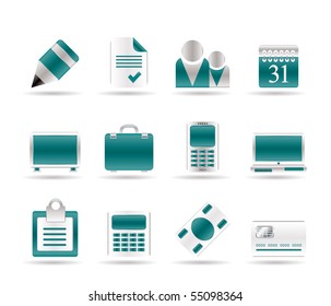 Business and office icons - vector icon set