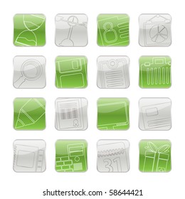 Business and office icons -  vector icon set