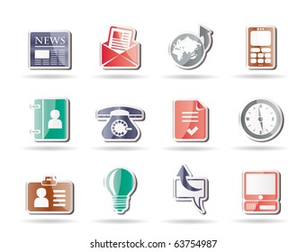 Business and office icons - vector icon set