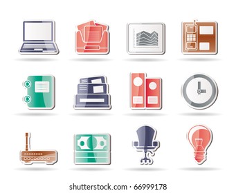 Business and office icons - vector icon set