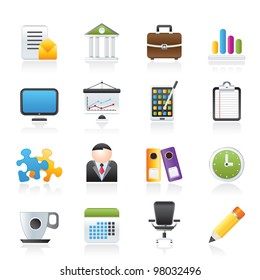 Business and office icons - vector icon set