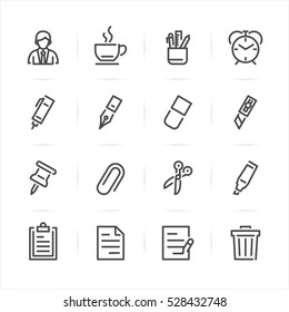 Business and Office icons with White Background 
