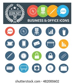 
Business and office icons,clean vector