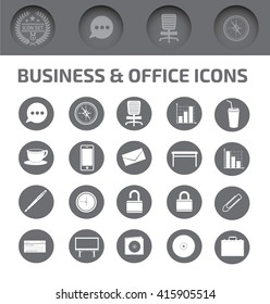 Business and office icons,vector