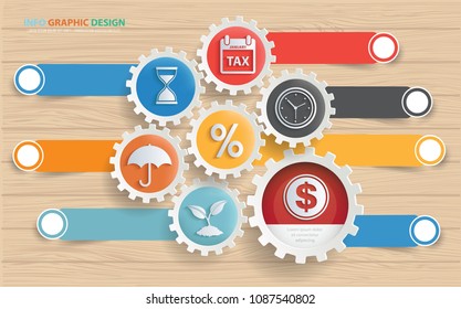 Business and office info graphic vector design
