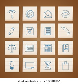 Business and Office internet Icons - Vector icon Set