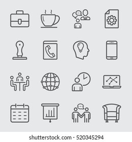 Business office line icon