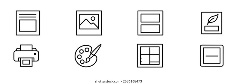 Business,  office line icon set - professional symbols for corporate use