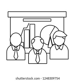 Business office and marketing in black and white