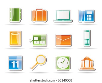 Business, Office and Mobile phone icons - Vector Icon Set