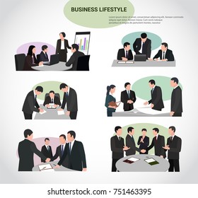 Business and office people working in a team