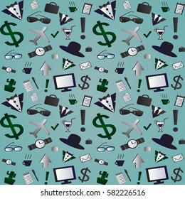 Business and office seamless pattern.