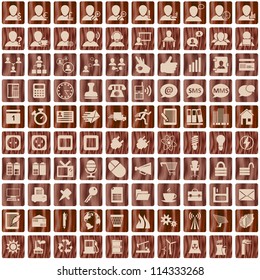 Business and office set of different vector web icons