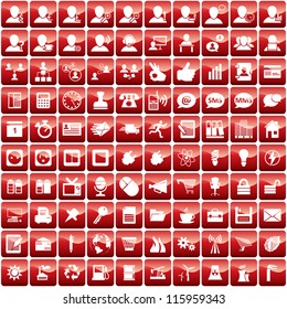 Business and office set of different vector web icons