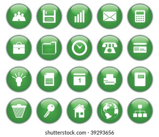 Business and office set of different vector web icons