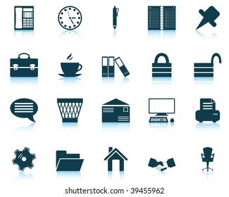 Business and office set of different vector web icons