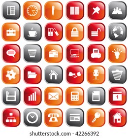 Business and office set of different vector web icons
