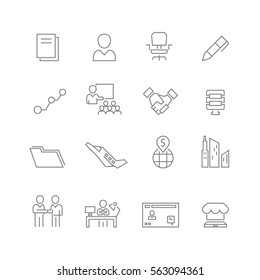 Business and office set icons,Vector