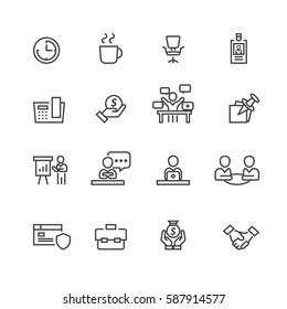 Business and office set icons,Vector