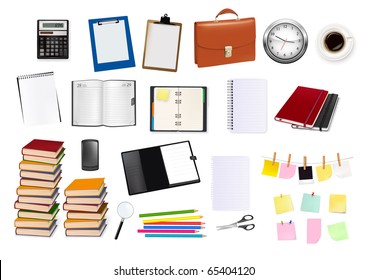 Business and office supplies. Vector.