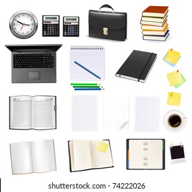 Business and office supplies. Vector illustration.