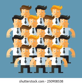 Business office team. Business flat vector illustration