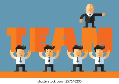 Business office team. Business flat vector illustration