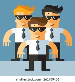 Business office team. Business flat vector illustration