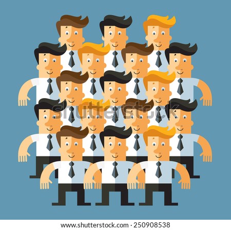 Business office team. Business flat vector illustration
