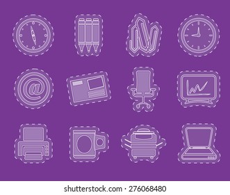 Business and Office tools icons  vector icon set