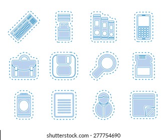 Business and Office tools icons - vector icon set 3