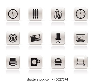 Business and Office tools icons  vector icon set